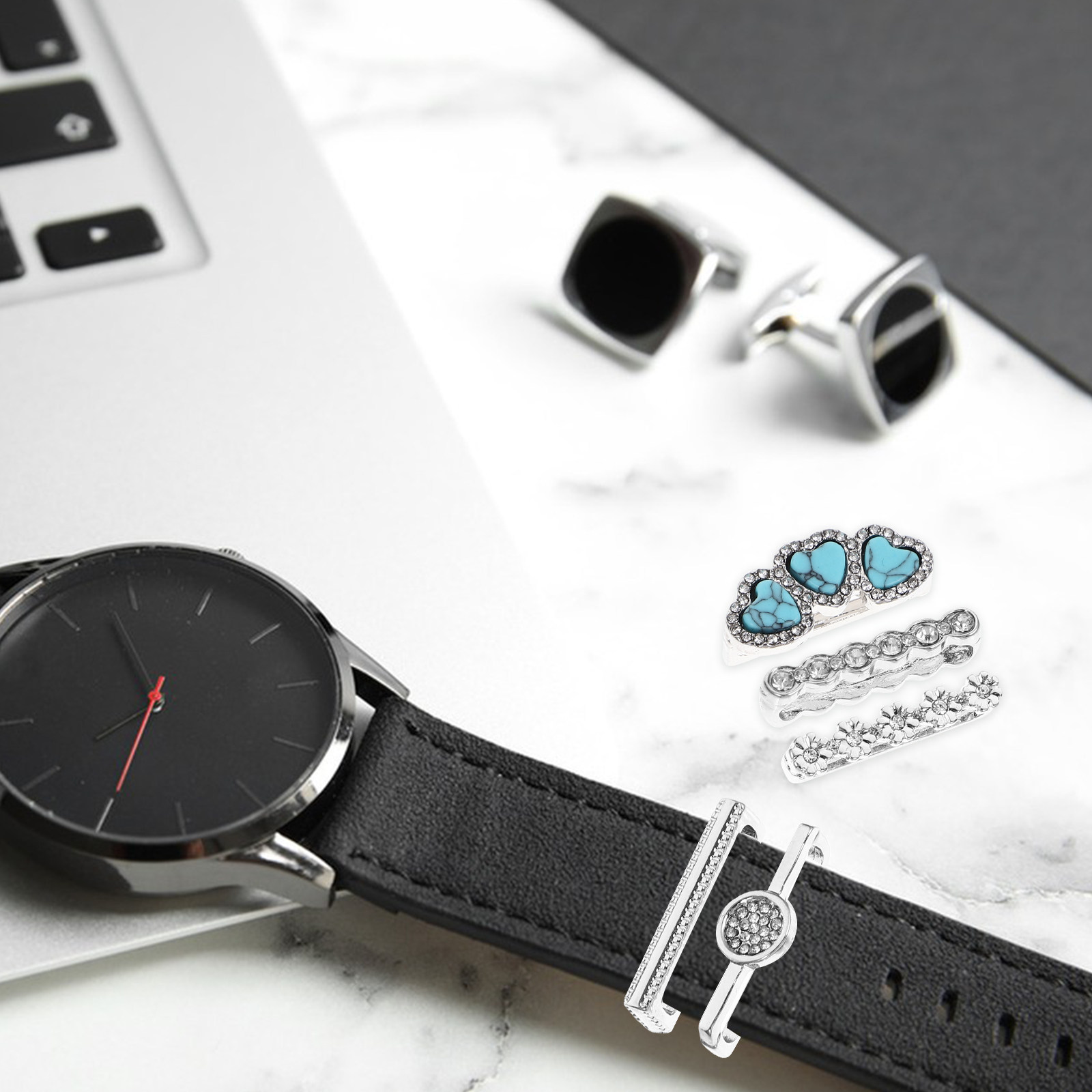5Pcs Premium Alloy Watchband R - Smartwatches 评论和价格