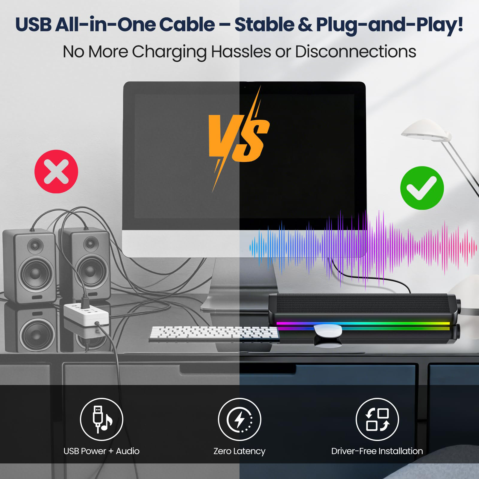 Wired Bluetooth Computer Speak - Rgb Computer Soundbar For Pc 评论和价格