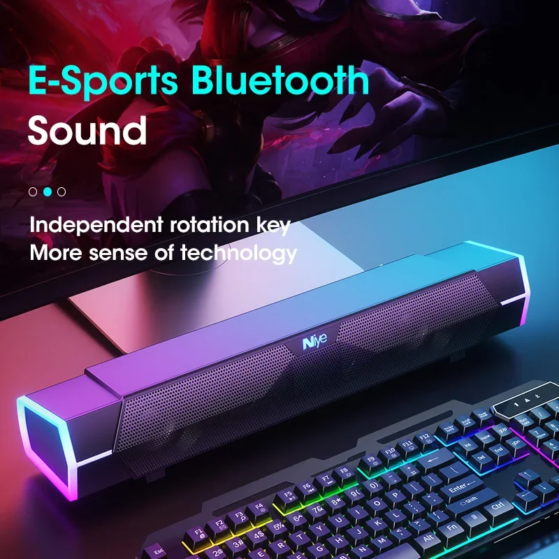 4D Stereo Sound Bar PC Speaker - Rgb Computer Soundbar For Pc 评论和价格