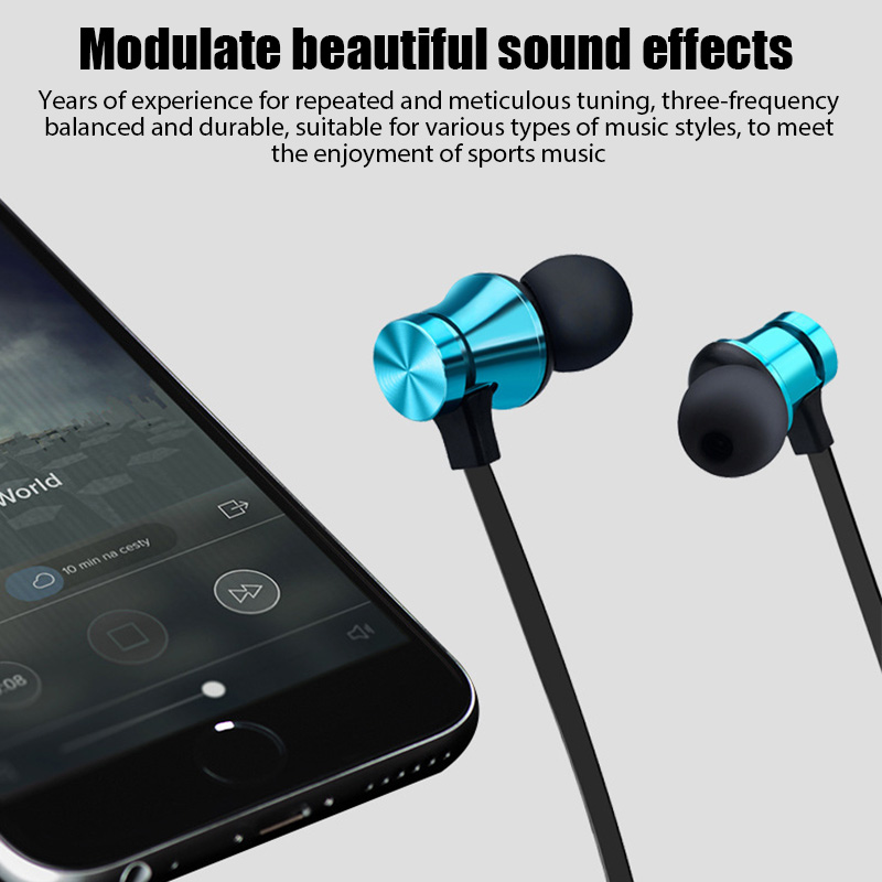 New Bluetooth 4.2 Wireless Spo - Magnetic Neckband Sports Earphones 评论和价格
