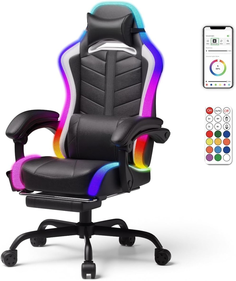 Gaming Chair Premium PU Leathe - Speakers 评论和价格