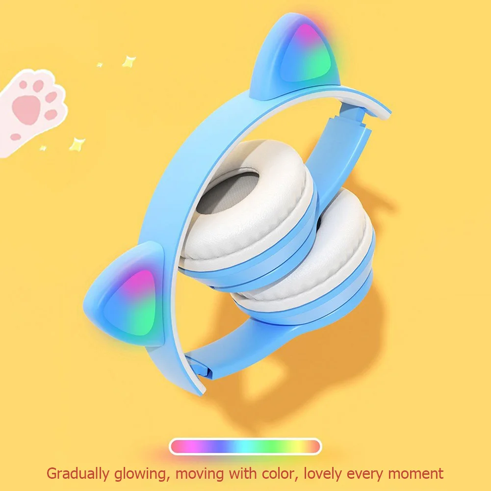 Flashing LED Cute Cat Ears Hea - Cat Ear Bluetooth Headset Led 评论和价格