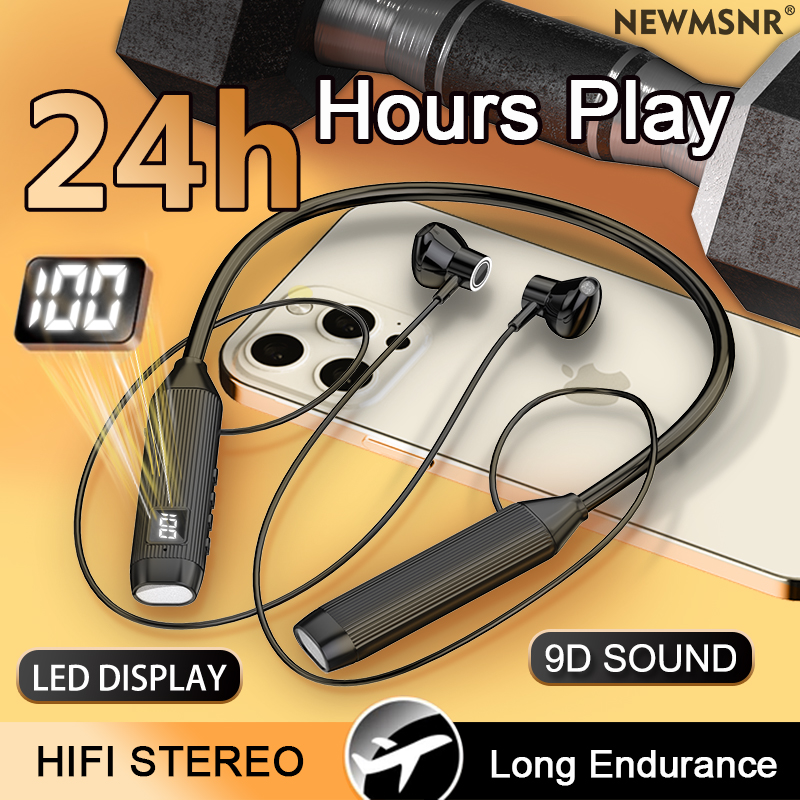 TWS LED Display Super Power Wi - Magnetic Neckband Sports Earphones 评论和价格