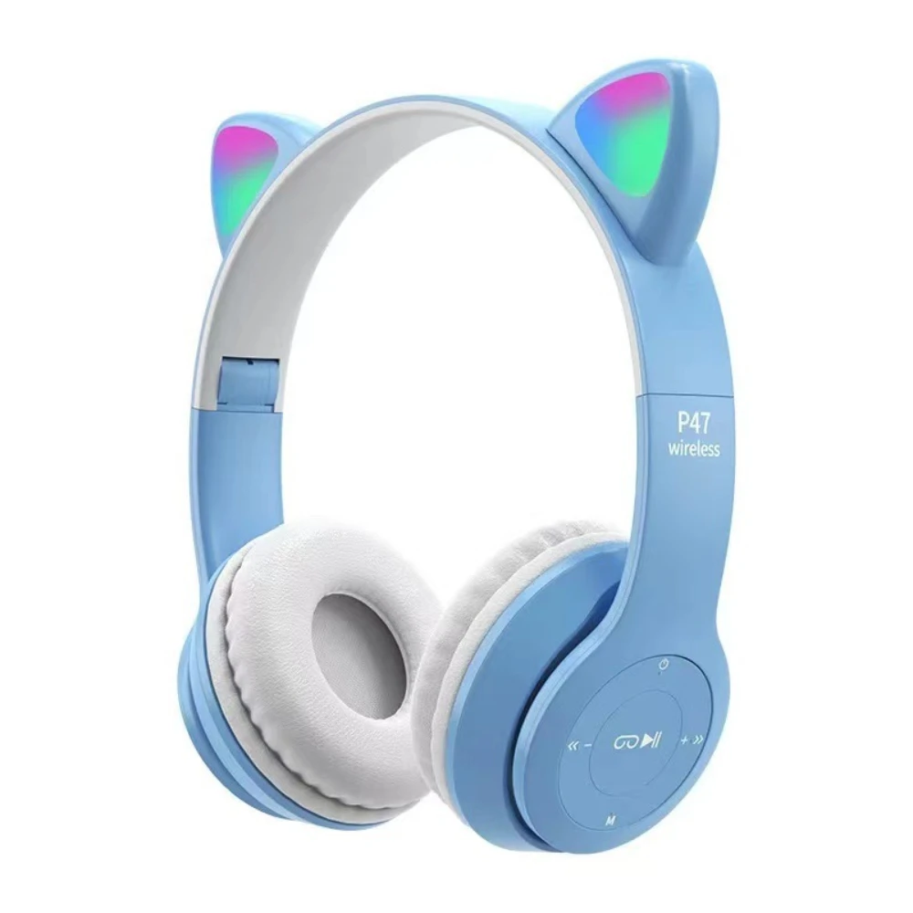Cute Cat Ear Bluetooth Compati - Cat Ear Bluetooth Headset Led 评论和价格