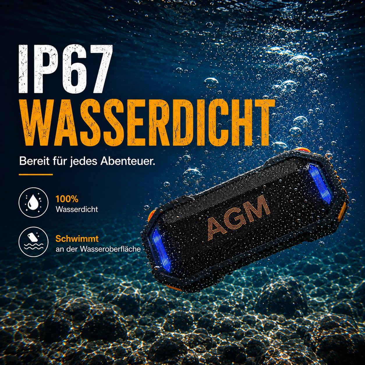 AGM MAG ROCK Outdoor Wireless  - Portable Bluetooth Speaker Waterproof Ipx7 评论和价格