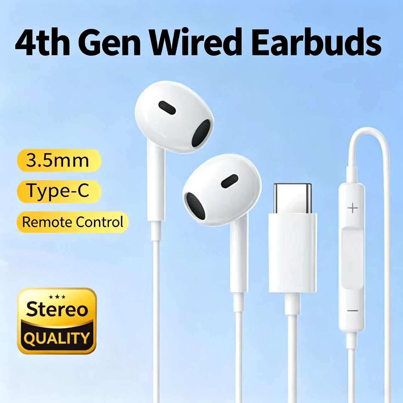 Wired Half‑In‑Ear Headphone Ty - Type C Wired Earphones With Mic 评论和价格