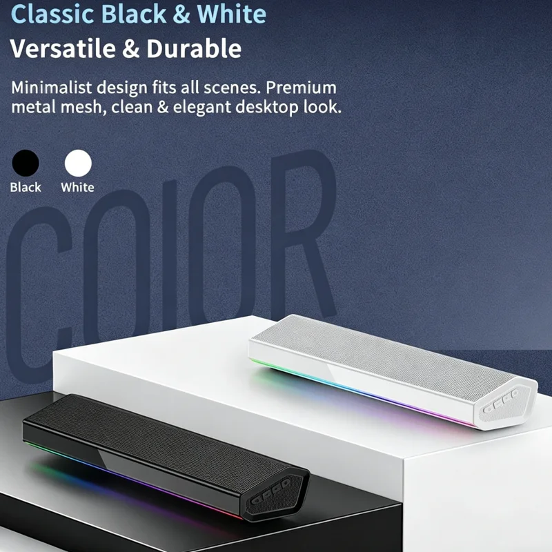 Bluetooth 5.4 Speaker RGB Ligh - Rgb Computer Soundbar For Pc 评论和价格