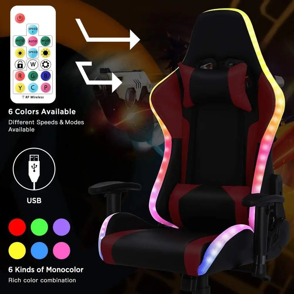 Ergonomic High-Back Gaming Cha - Speakers 评论和价格