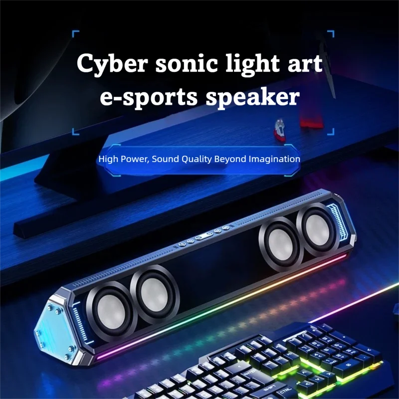 Gaming Soundbar with RGB Light - Rgb Computer Soundbar For Pc 评论和价格