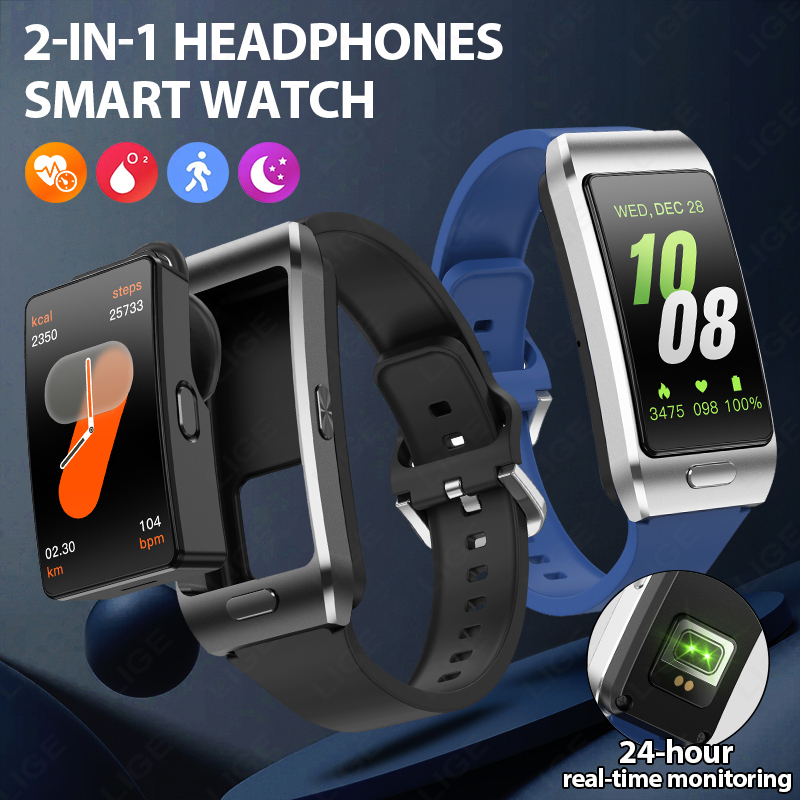 LIGE New Smart Watch Earbuds T - Tws Earbuds Bluetooth 5.3 评论和价格