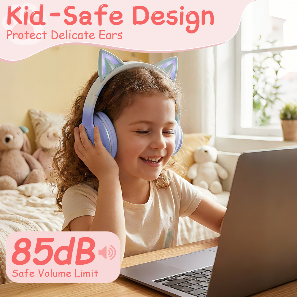 Lovely Kawaii Cat Ear Wireless - Cat Ear Bluetooth Headset Led 评论和价格