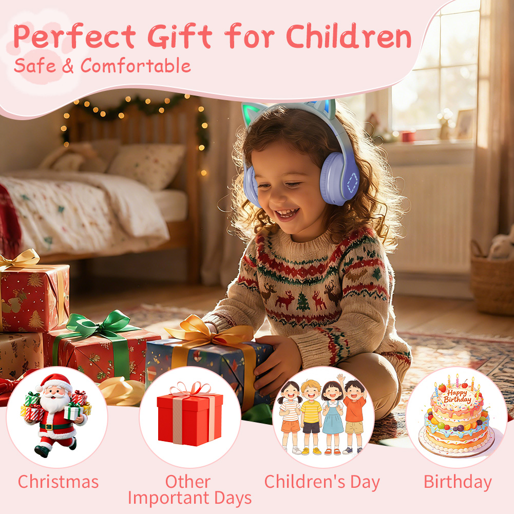 Lovely Kawaii Cat Ear Wireless - Cat Ear Bluetooth Headset Led 评论和价格