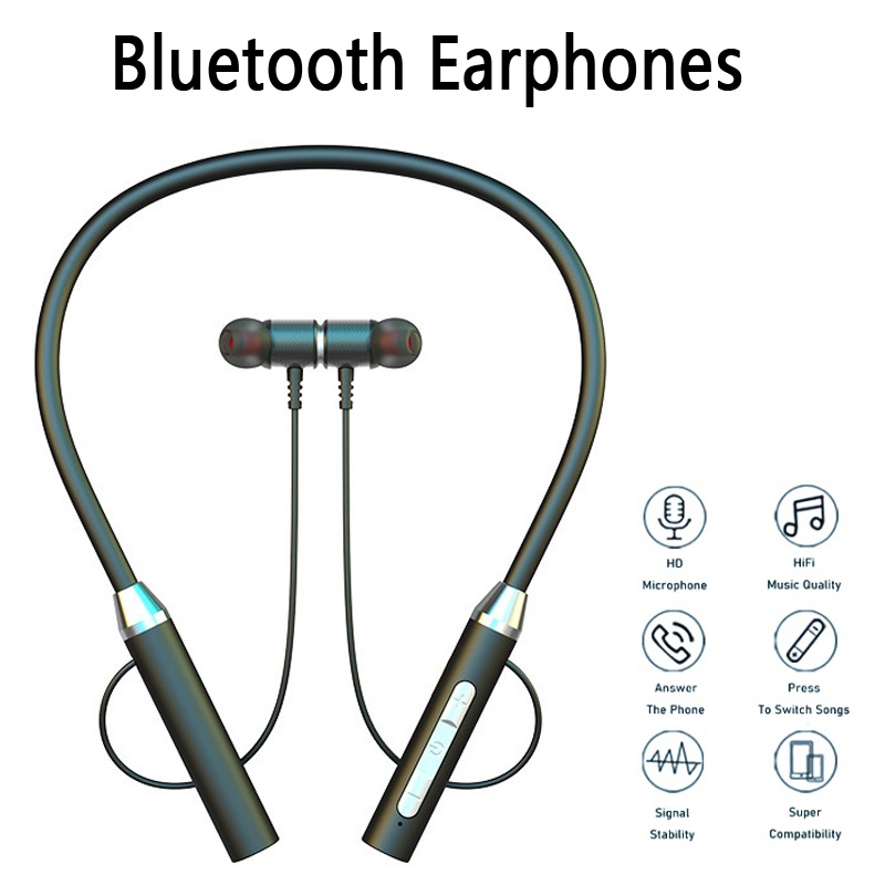 9D Wireless Bluetooth Earphone - Magnetic Neckband Sports Earphones 评论和价格