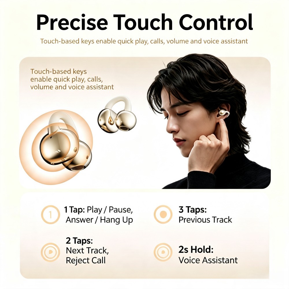 KEBIDUMEI Bluetooth 6.0 Earpho - Open Ear Air Conduction Headphones 评论和价格
