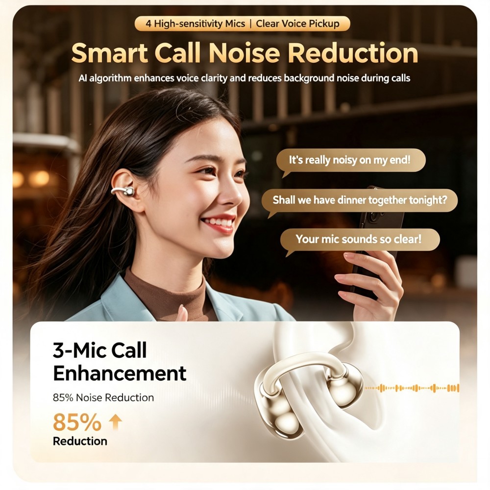 KEBIDUMEI Bluetooth 6.0 Earpho - Open Ear Air Conduction Headphones 评论和价格