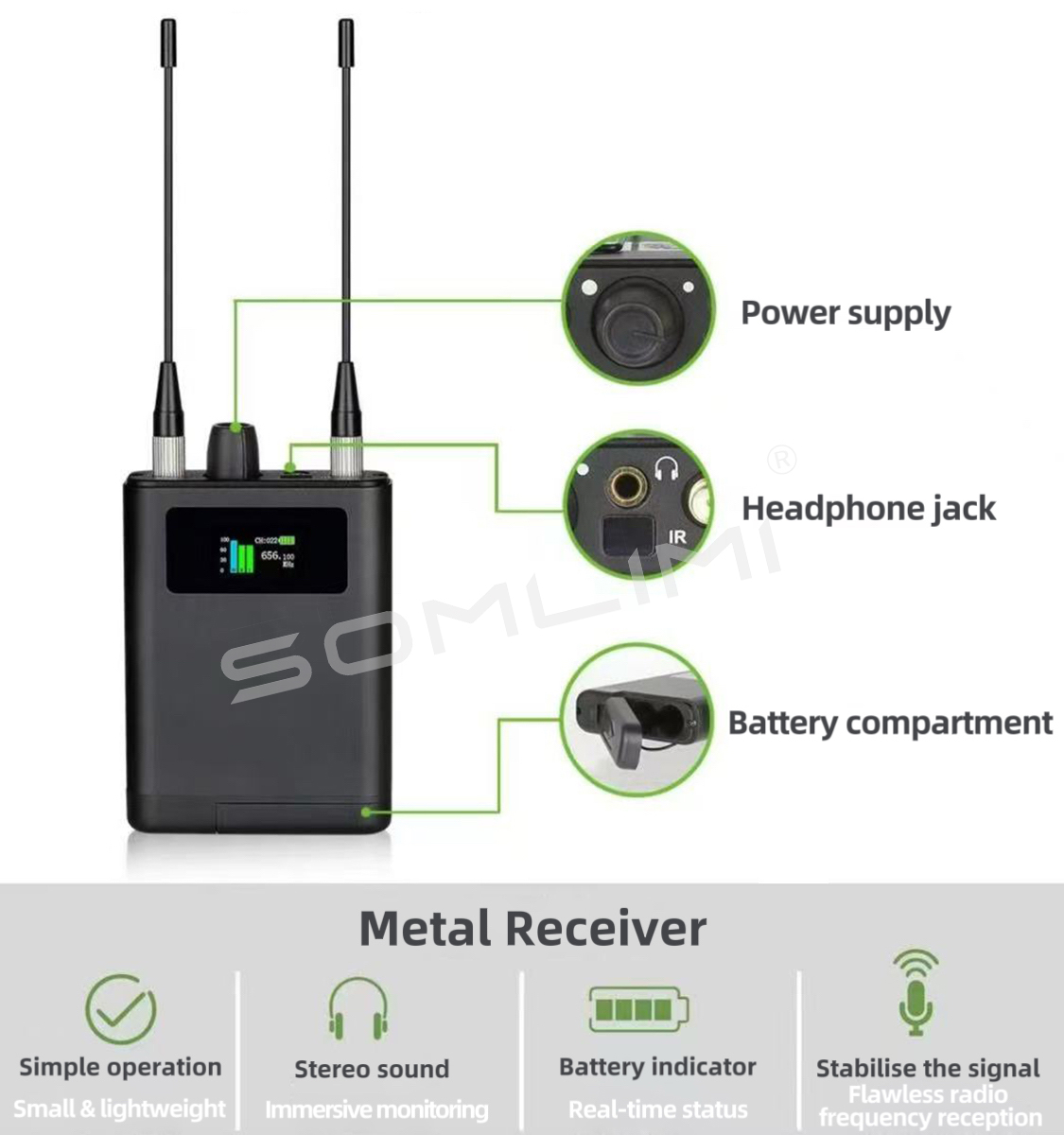 SOMLIMI Professional EM600 In  - In Ear Monitors For Singers 评论和价格
