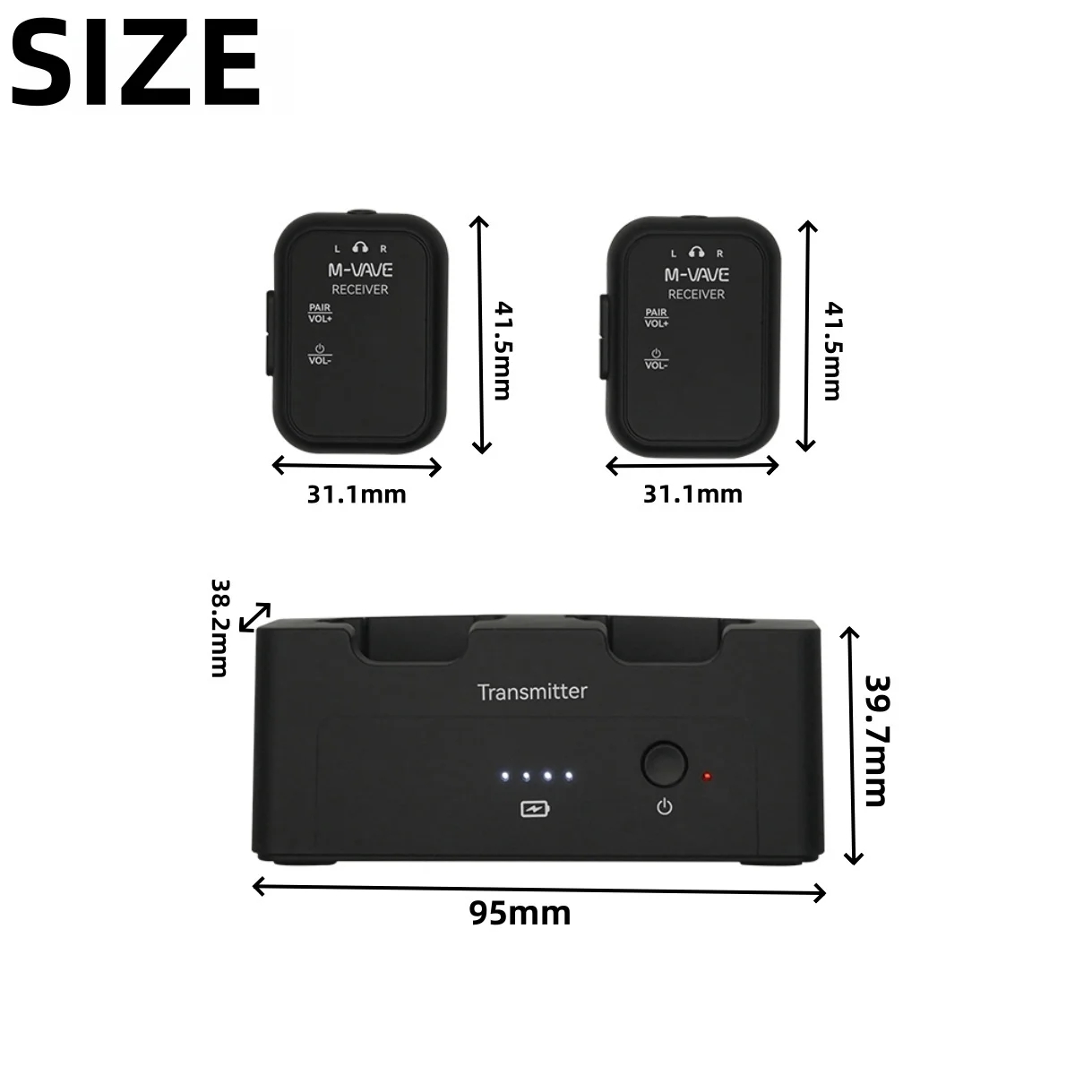 M-VAVE WP-12 Wireless In-Ear M - In Ear Monitors For Singers 评论和价格