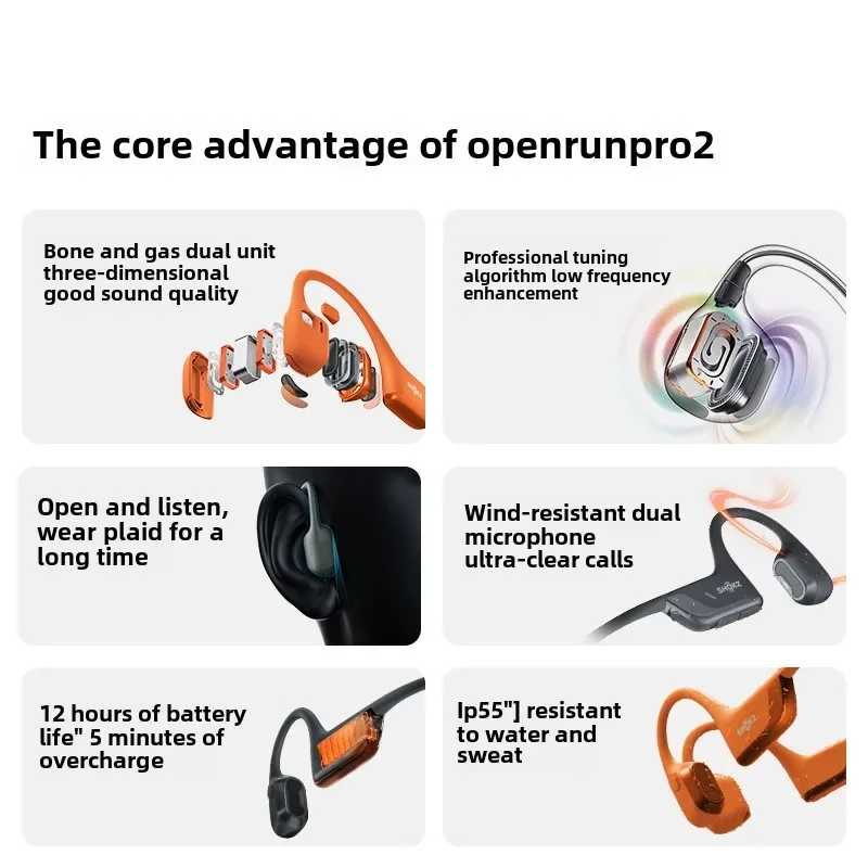 SHOKZ Earphones OpenRun Pro 2  - Bone Conduction Running Headphones 评论和价格
