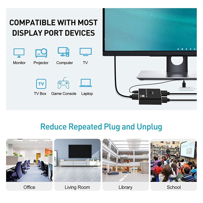 8K DisplayPort Switch 2 in 1 O - Laptops 评论和价格
