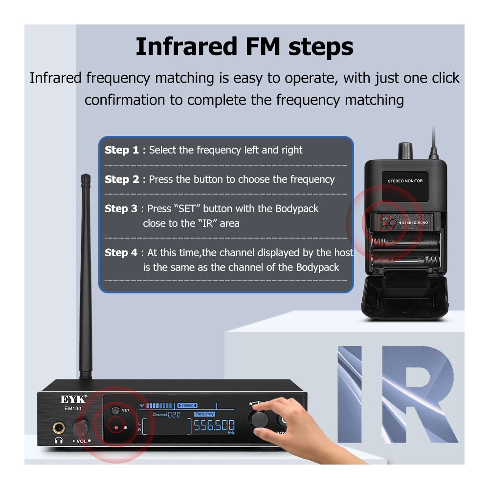 EYK EM100 In Ear Monitor Syste - In Ear Monitors For Singers 评论和价格