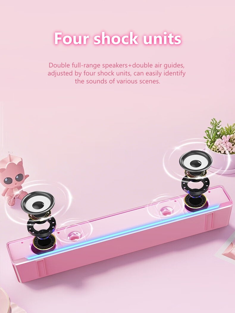 Multi-media RGB Desktop PC Com - Rgb Computer Soundbar For Pc 评论和价格