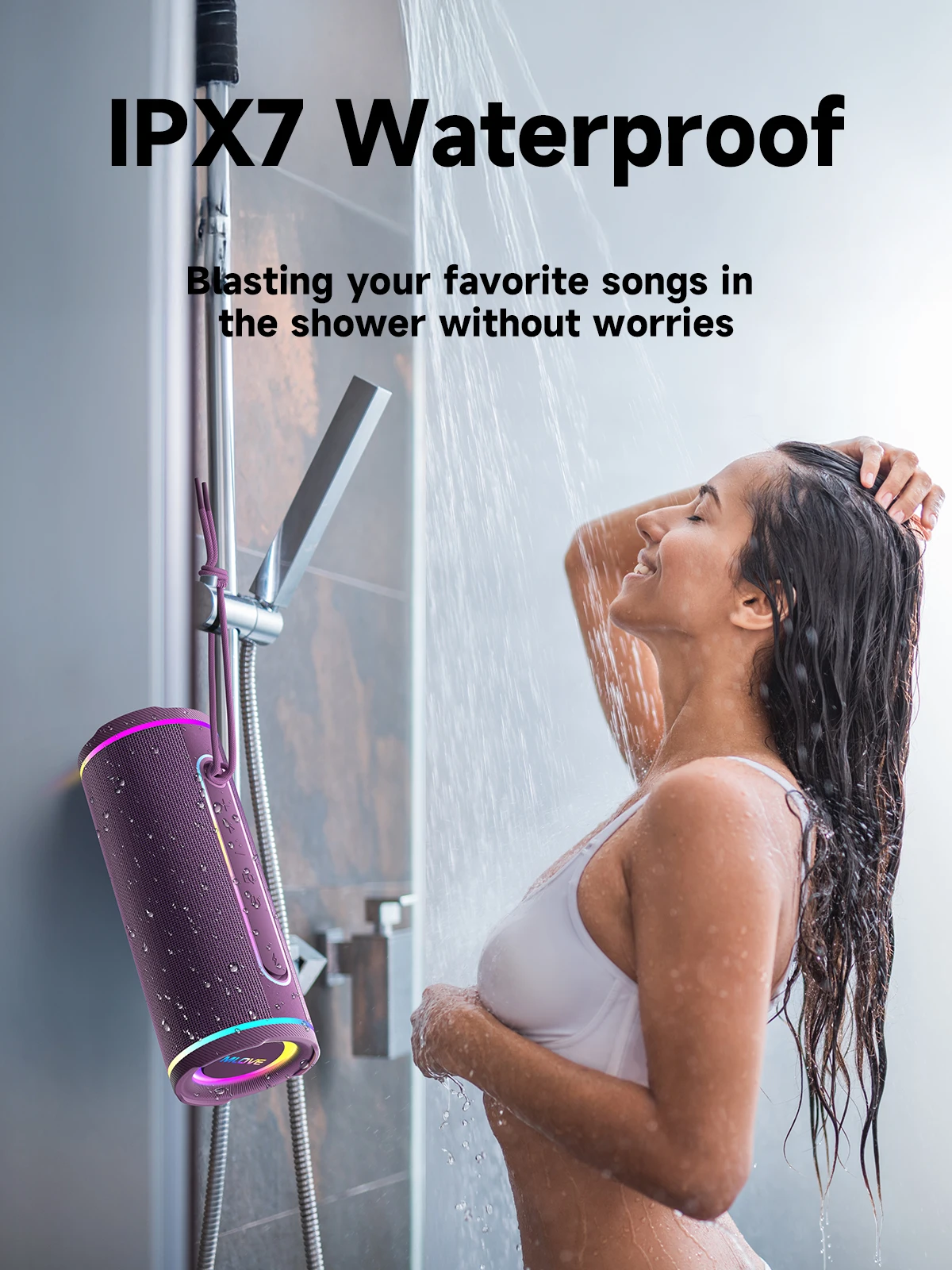 MLOVE Portable Bluetooth Speak - Portable Bluetooth Speaker Waterproof Ipx7 评论和价格
