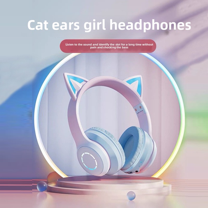 New Best Selling Head-Mounted  - Cat Ear Bluetooth Headset Led 评论和价格