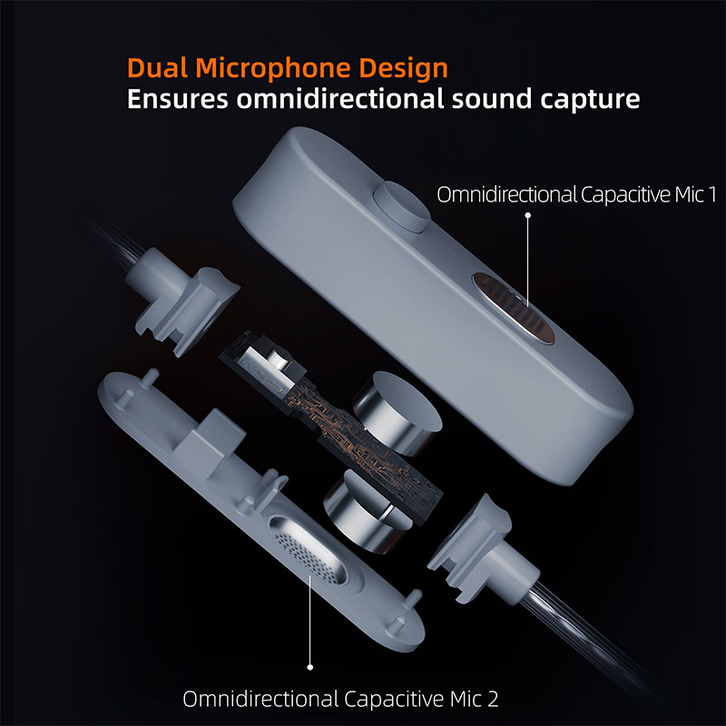 NEW KZ M2 Dual Microphone silv - Type C Wired Earphones With Mic 评论和价格
