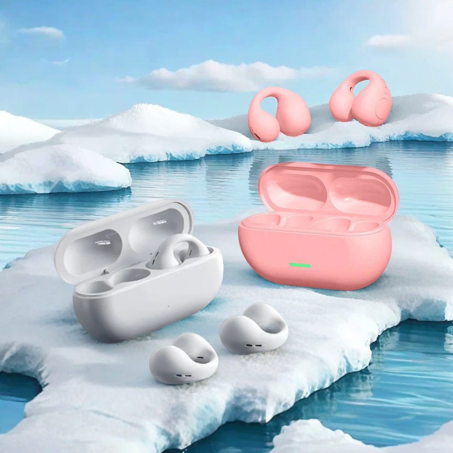 Wireless Ear Clip On Earphone  - Open Ear Air Conduction Headphones 评论和价格