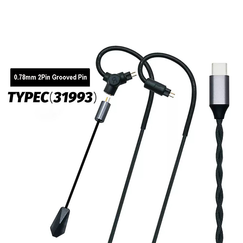 0.78 QDC MMCX Gaming Earphone  - Type C Wired Earphones With Mic 评论和价格