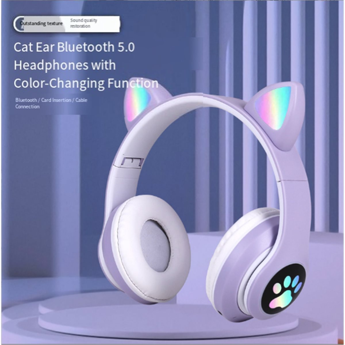 DT75BG Cute Cat Ear Bluetooth  - Cat Ear Bluetooth Headset Led 评论和价格